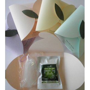 画像: 【プチギフト】緑茶配合石鹸（静岡の美肌石鹸）40ｇ+ネット付